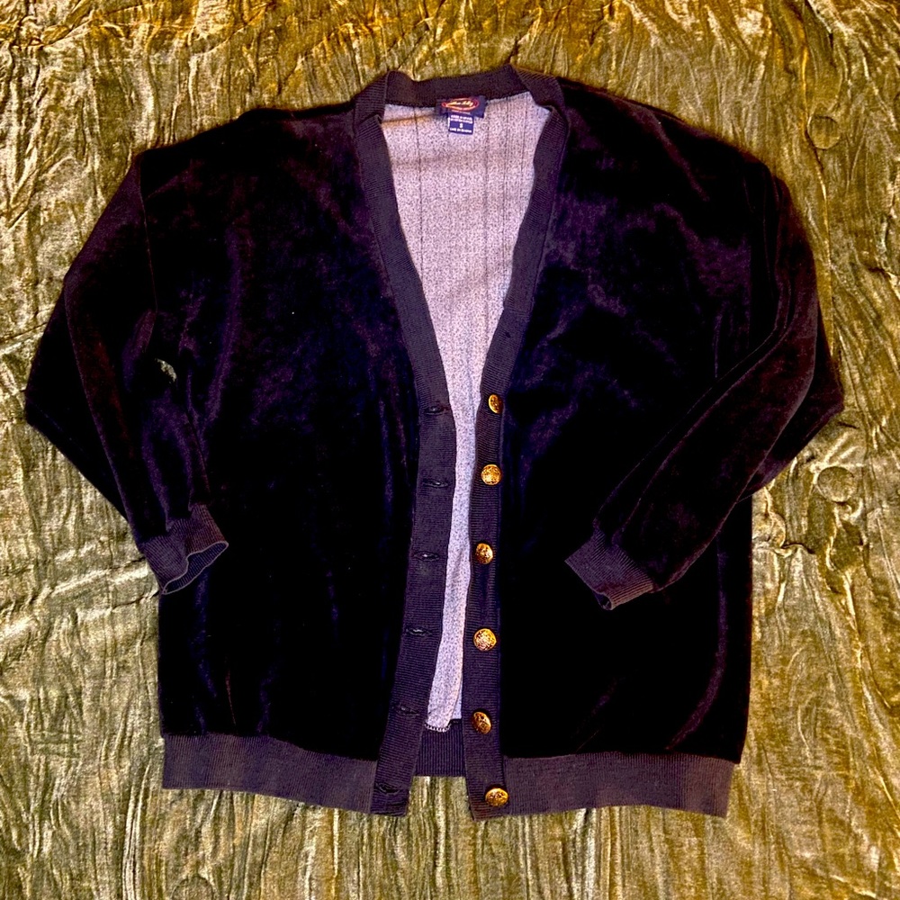 Vintage Allen Solly Velour Cardigan